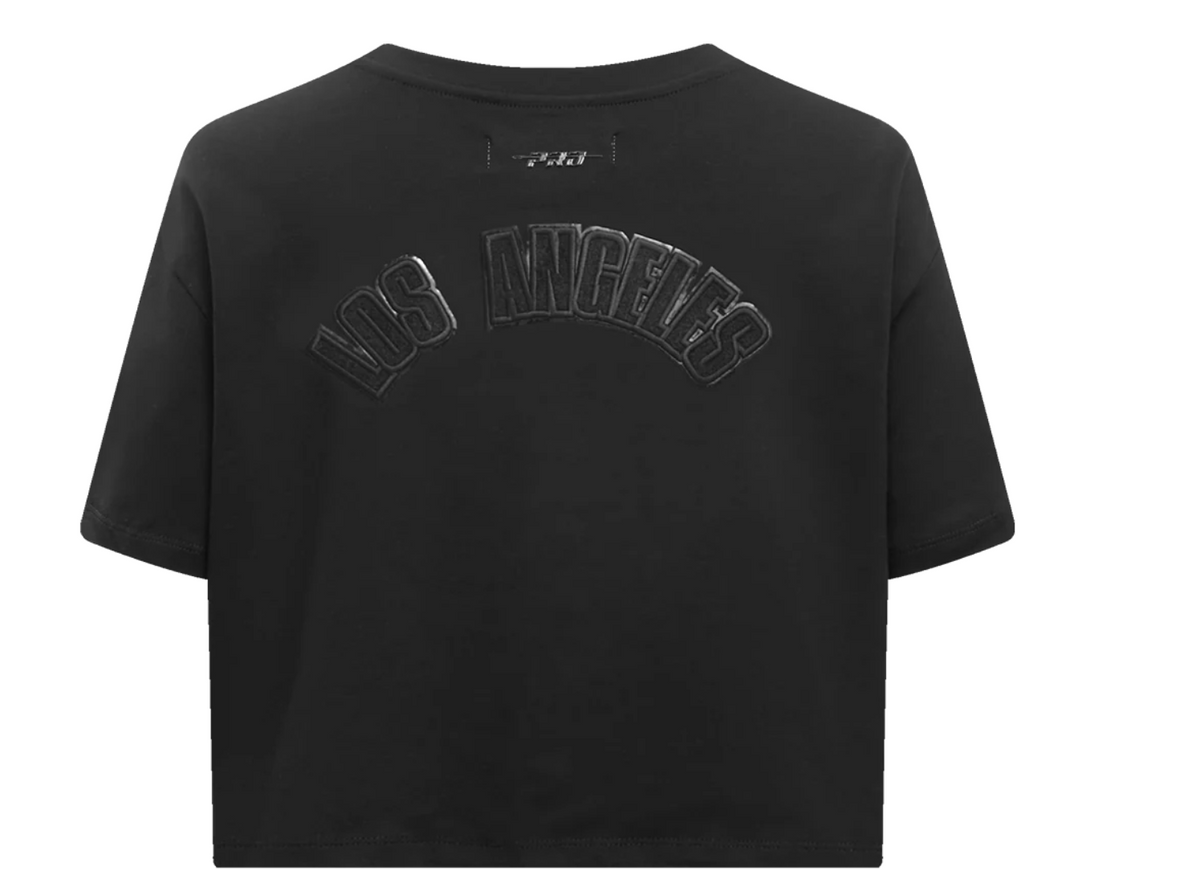 Pro Standard MLB LOS ANGELES DODGERS TRIPLE BLACK WOMEN'S BOXY TOP