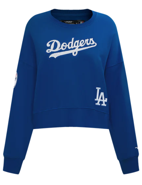 Pro Standard MLB LOS ANGELES DODGERS GAME DAY CLASSICS WOMEN'S DOUBLE KNIT CREWNECK