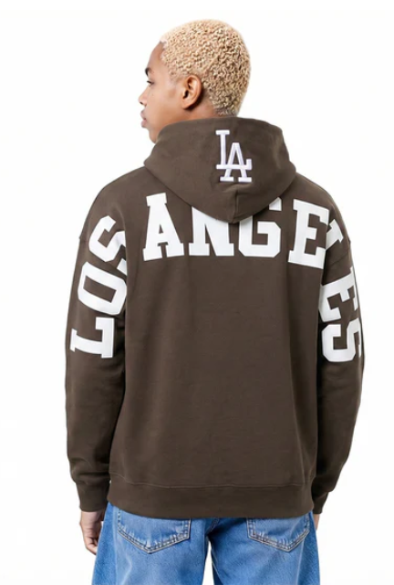 Pro Standard LA Dodgers Wingspan Hoodie - Brown