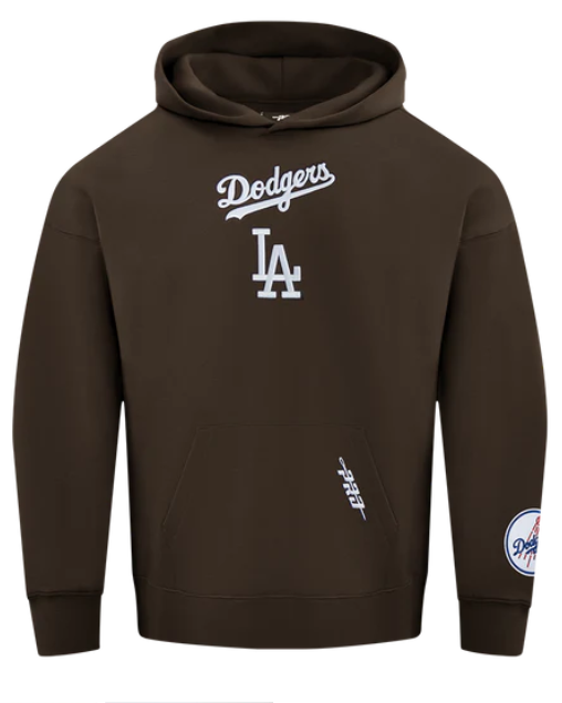 Pro Standard LA Dodgers Wingspan Hoodie - Brown