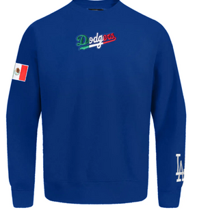 Pro Standard LA Dodgers Mexico Wingspan Crew Pullover - Dodger Blue