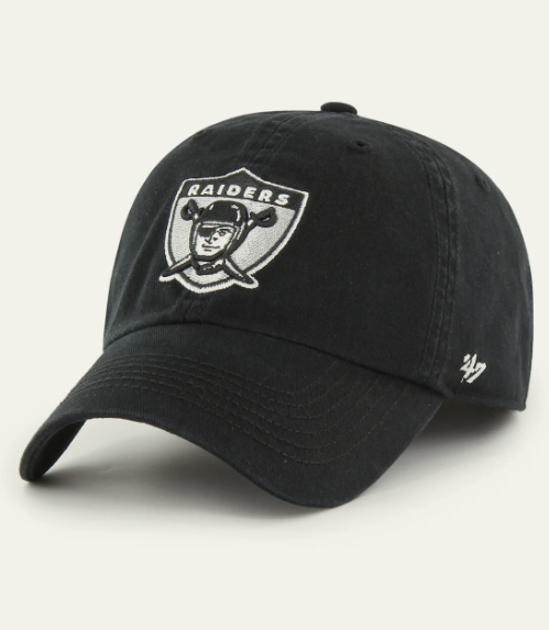 47 Brand Raiders Throwback CLEAN UP - Black