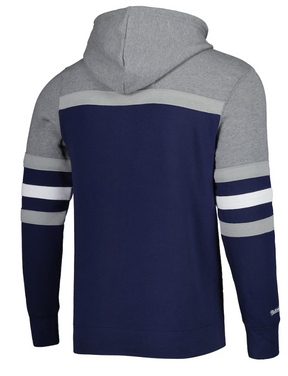 Men's Mitchell & Ness Navy/Heathered Gray Dallas Cowboys Head Coach Pullover Hoodie