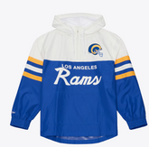 Los Angeles Rams Royal Head Coach Lightweight Anorak Quarter-Zip Windbreaker
