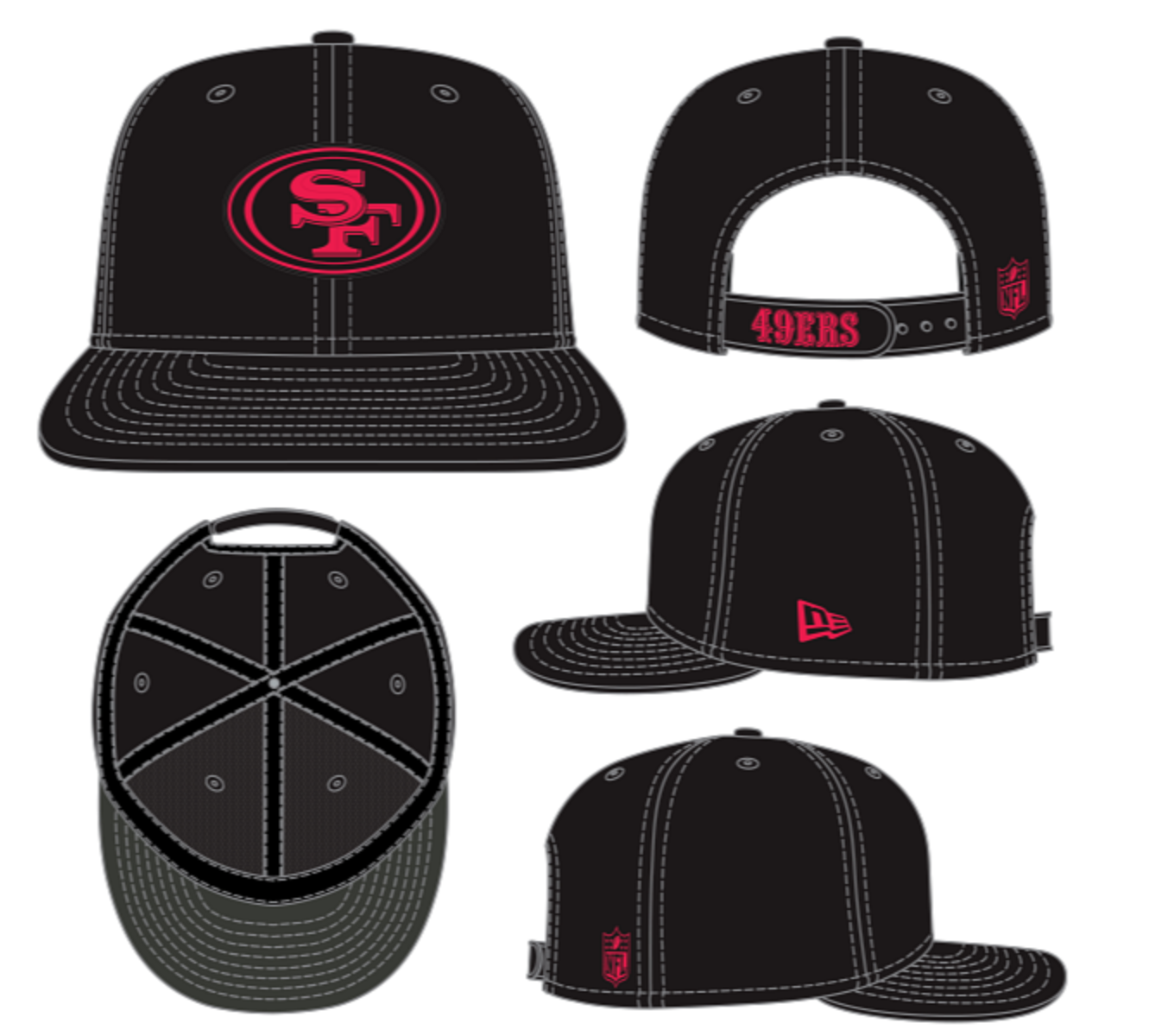 New Era San Fransico 49ers 950 2026 Sideline Snapback 60894488