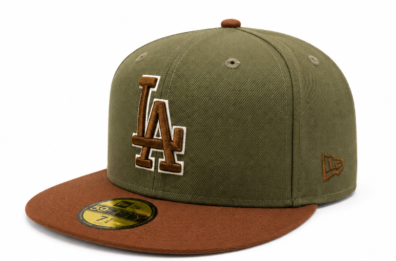 New Era 950 Los Angeles Dodgers Snapback 2-Toned Olive & Brown 60905465