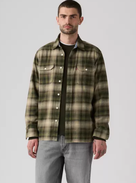 Levi's® Men's classic worker warwick plaid rosin plaid