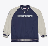 Men's Mitchell & Ness Navy/Heathered Gray Dallas Cowboys Nylon Pullover