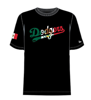 New Era Mexico Los Angeles Dodgers Tee-Black 14886148