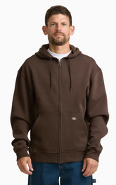 Dickies Men's Midweight Fleece Zip Hoodie - TW291 Brown