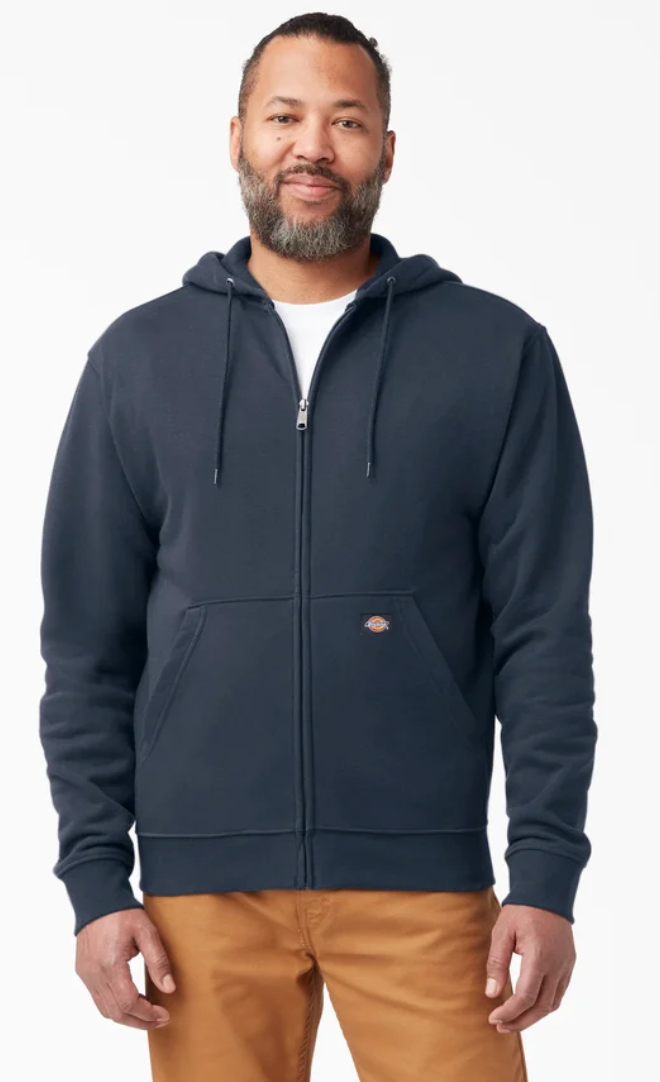 Dickies Men's Midweight Fleece Zip Hoodie - TW291 Dark Navy