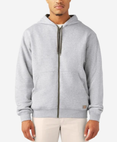 Dickies Men's Full Zipper Thermal Lined Fleece Zip Hoodie - A85X7-0H2