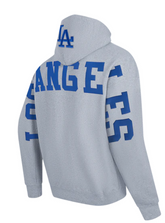 MLB LOS ANGELES DODGERS WINGSPAN MEN'S DROP SHOULDER  HOODIE -Heather Grey