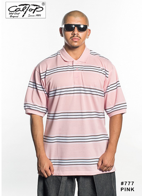 Cal Top Stripe Pique Polo