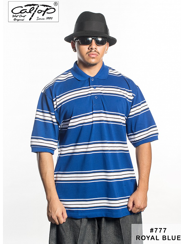 Cal Top Stripe Pique Polo