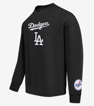 Pro Standard LA Dodgers Wingspan Crew Pullover - Black