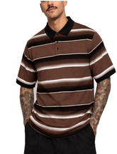 Men's Town Charlie Brown Sarape Pique Polo Shirt - Mocha