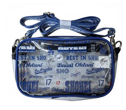 Los Angeles Dodgers Shohei Ohtani Repeat Retro Print Clear Crossbody Bag