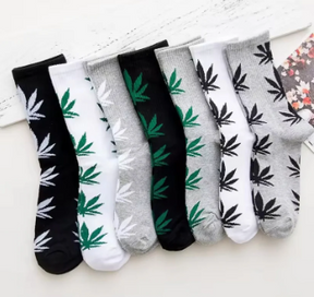 Marijuana Leaf Crew Socks -2 Pair