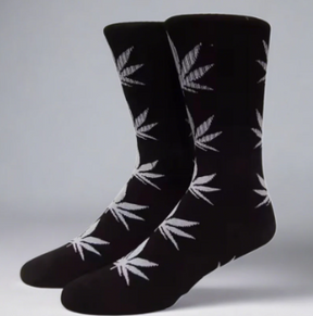 Marijuana Leaf Crew Socks -2 Pair