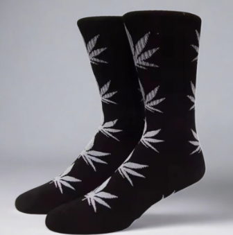Marijuana Leaf Crew Socks -2 Pair