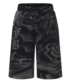 FB County Tatted Up Baggy Fleece Shorts - Black