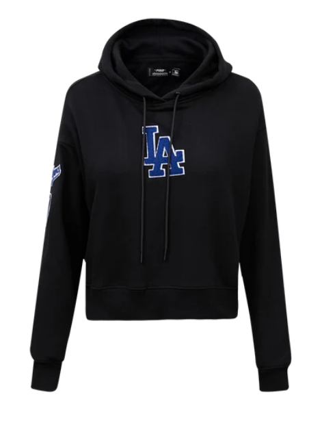 Pro Standard MLB LOS ANGELES DODGERS CLASSIC WOMEN'S CROPPED PULLOVER HOODIE