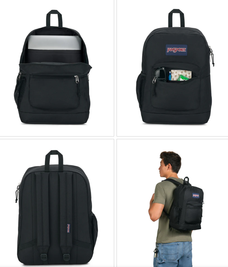 Jansport | Cross Town Plus Backpack (Black - One Size)