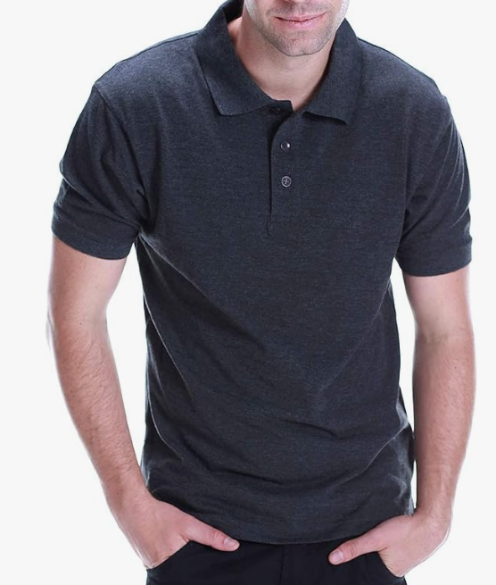 All Brand Men's Polo Shirt - Short Sleeve Regular Fit Classic Pique Solid Casual 3 Button Collared Top
