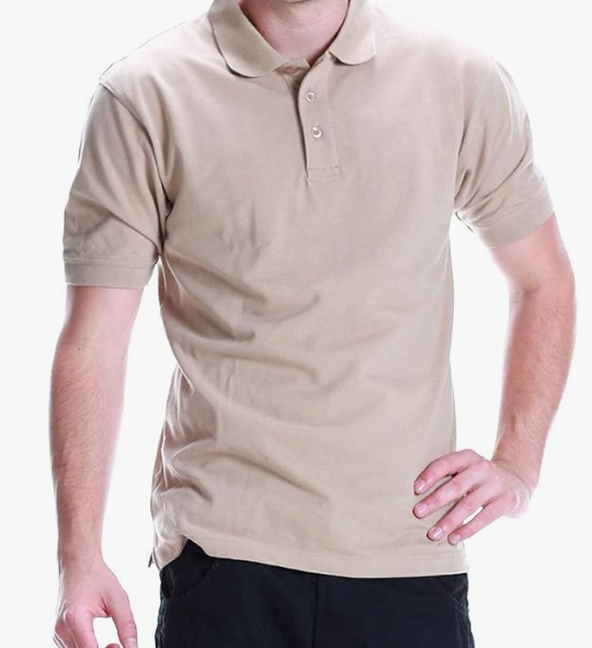 All Brand Men's Polo Shirt - Short Sleeve Regular Fit Classic Pique Solid Casual 3 Button Collared Top