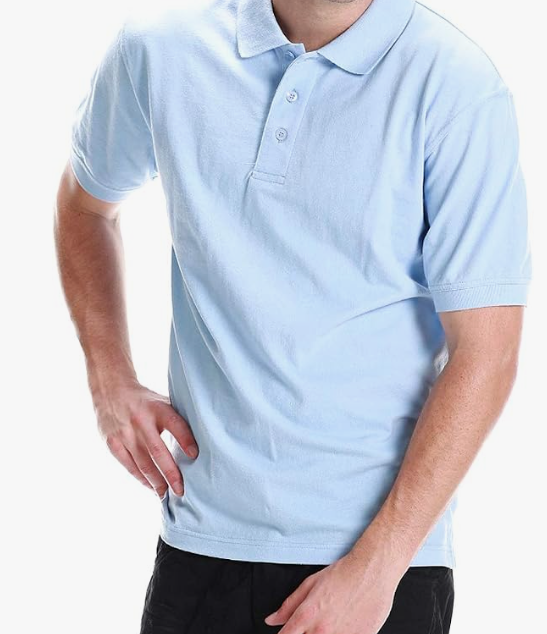 All Brand Men's Polo Shirt - Short Sleeve Regular Fit Classic Pique Solid Casual 3 Button Collared Top