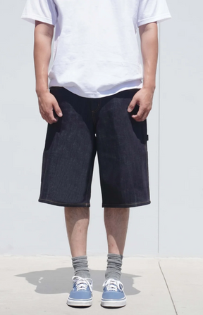 Neo Blue Baggy Carpenter Shorts
