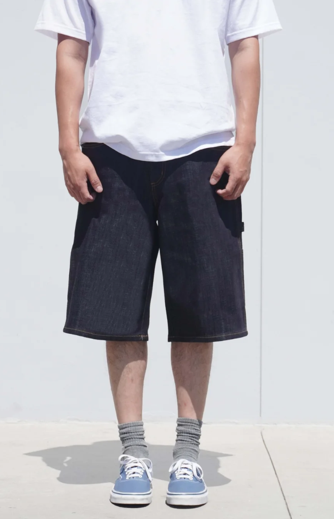 Neo Blue Baggy Carpenter Shorts