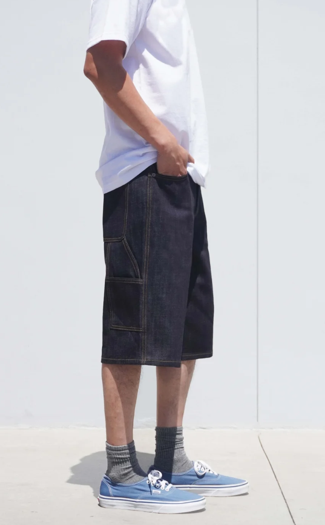 Neo Blue Baggy Carpenter Shorts