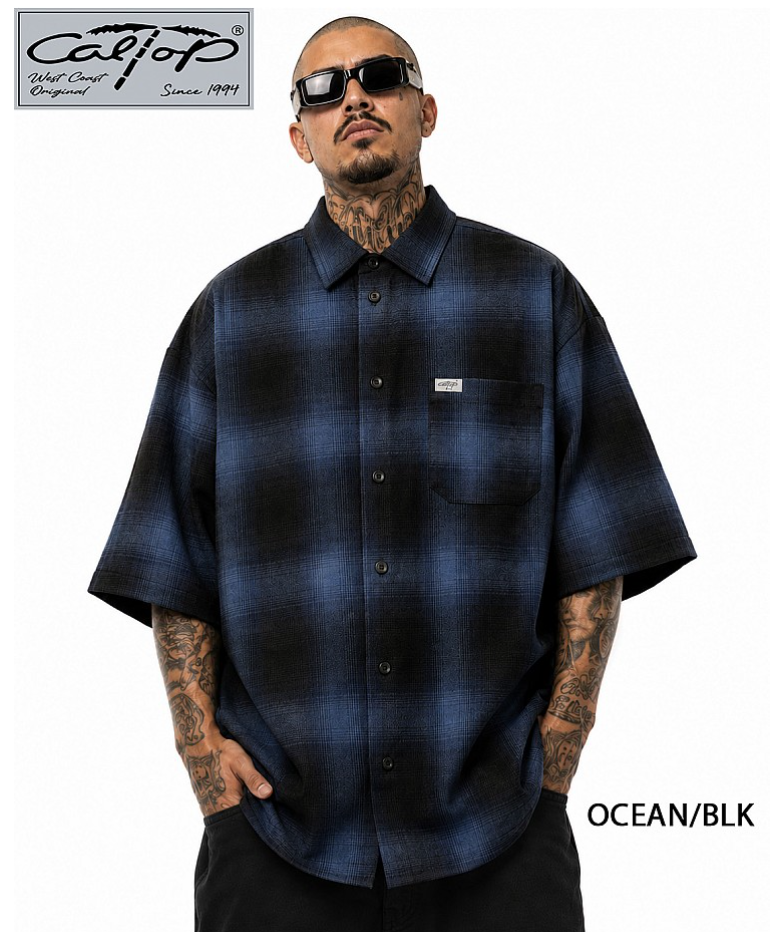 Cal Top 2000 Short Sleeve Plaid Shirt