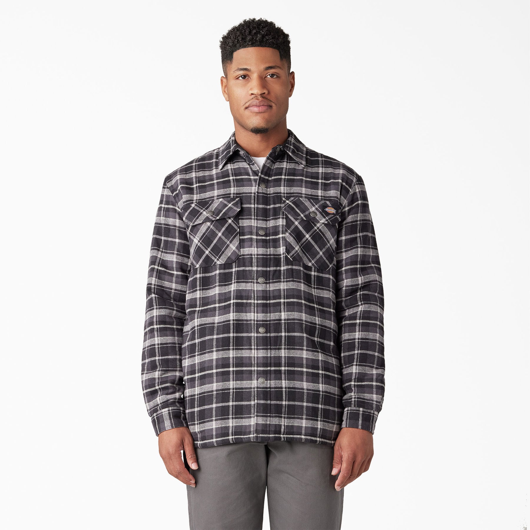 Dickies Water Repellent Fleece-Lined Flannel Shirt Jacket TJ210