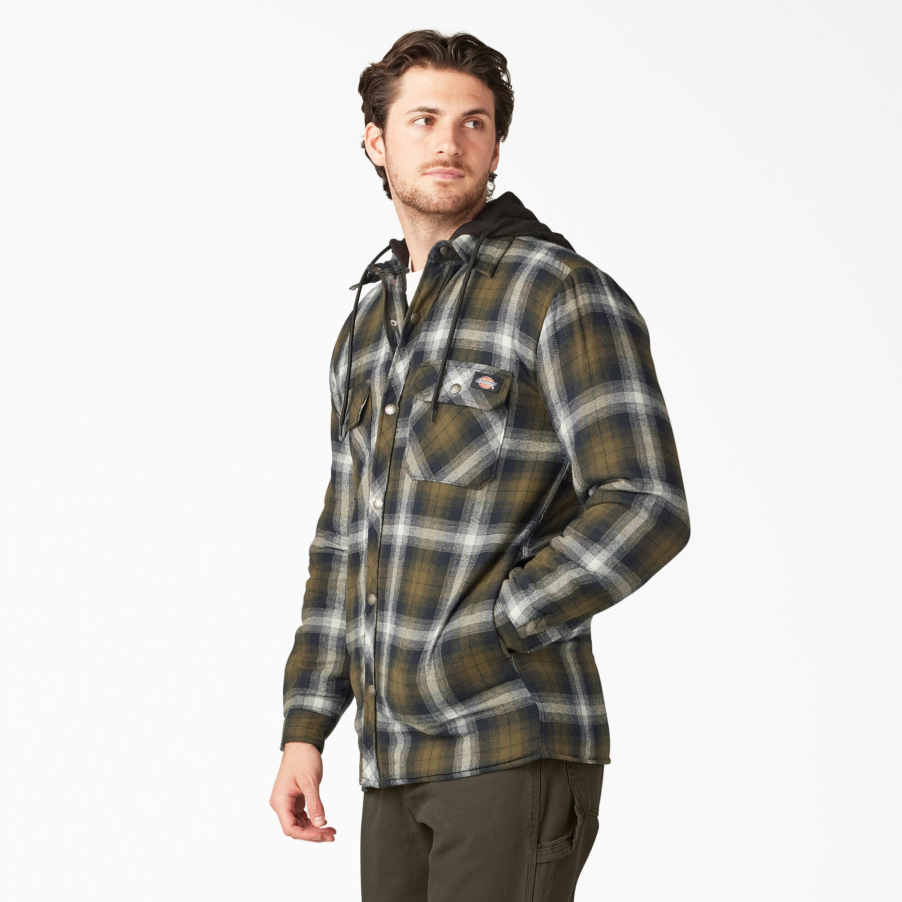 Dickies Water Repellent Flannel Hooded Shirt Jacket TJ211