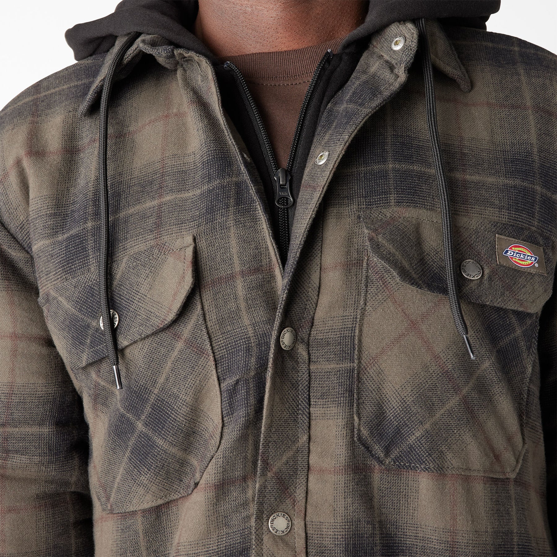 Dickies Water Repellent Flannel Hooded Shirt Jacket TJ211