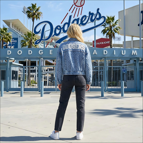 Los Angeles Dodgers Women's  Denim Embellished Jacket