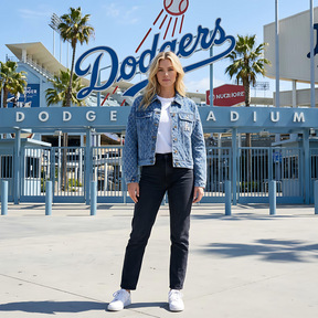 Los Angeles Dodgers Women's  Denim Embellished Jacket