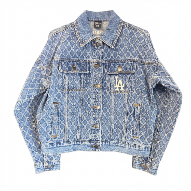 Los Angeles Dodgers Women's  Denim Embellished Jacket