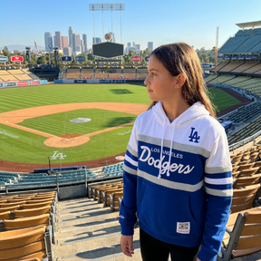 Mitchell & Ness Women's Los Angeles Dodgers Royal Head Coach Hoodie