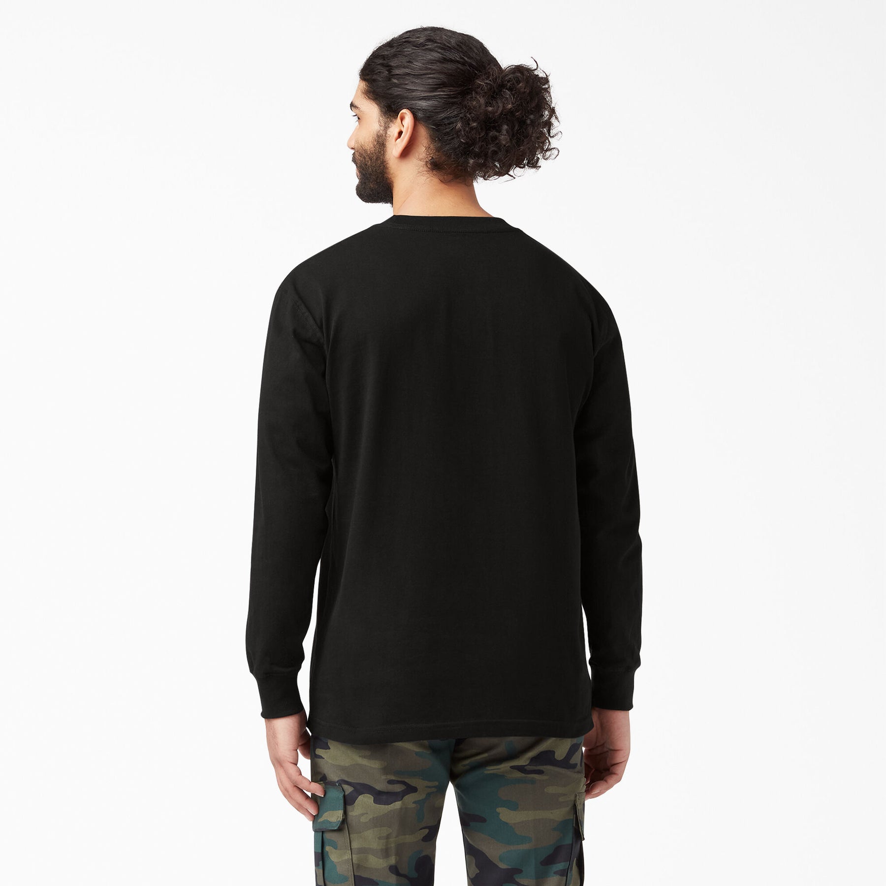 Dickies Heavyweight Long Sleeve Pocket T-Shirt Black WL450