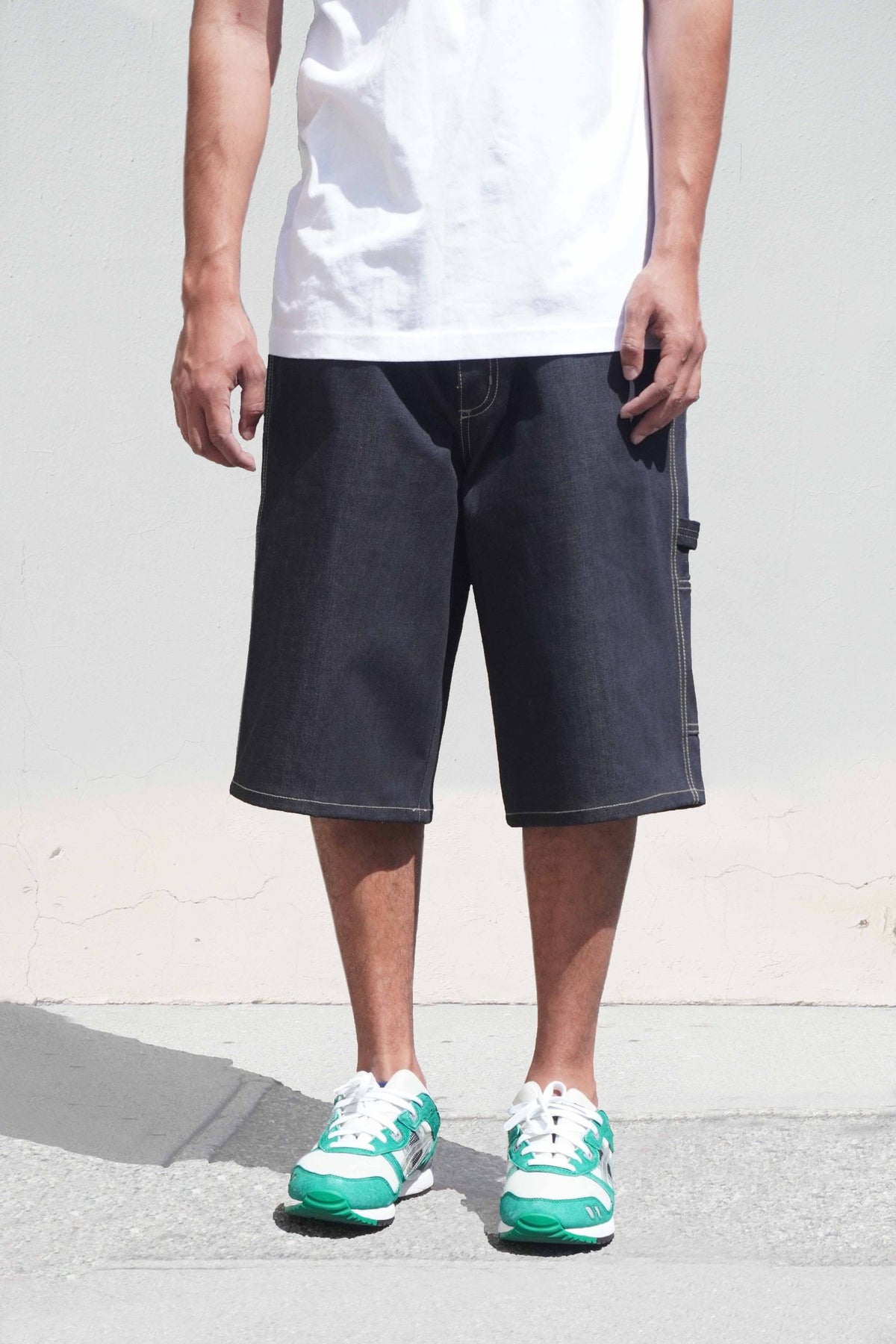 Neo Blue Baggy Carpenter Shorts