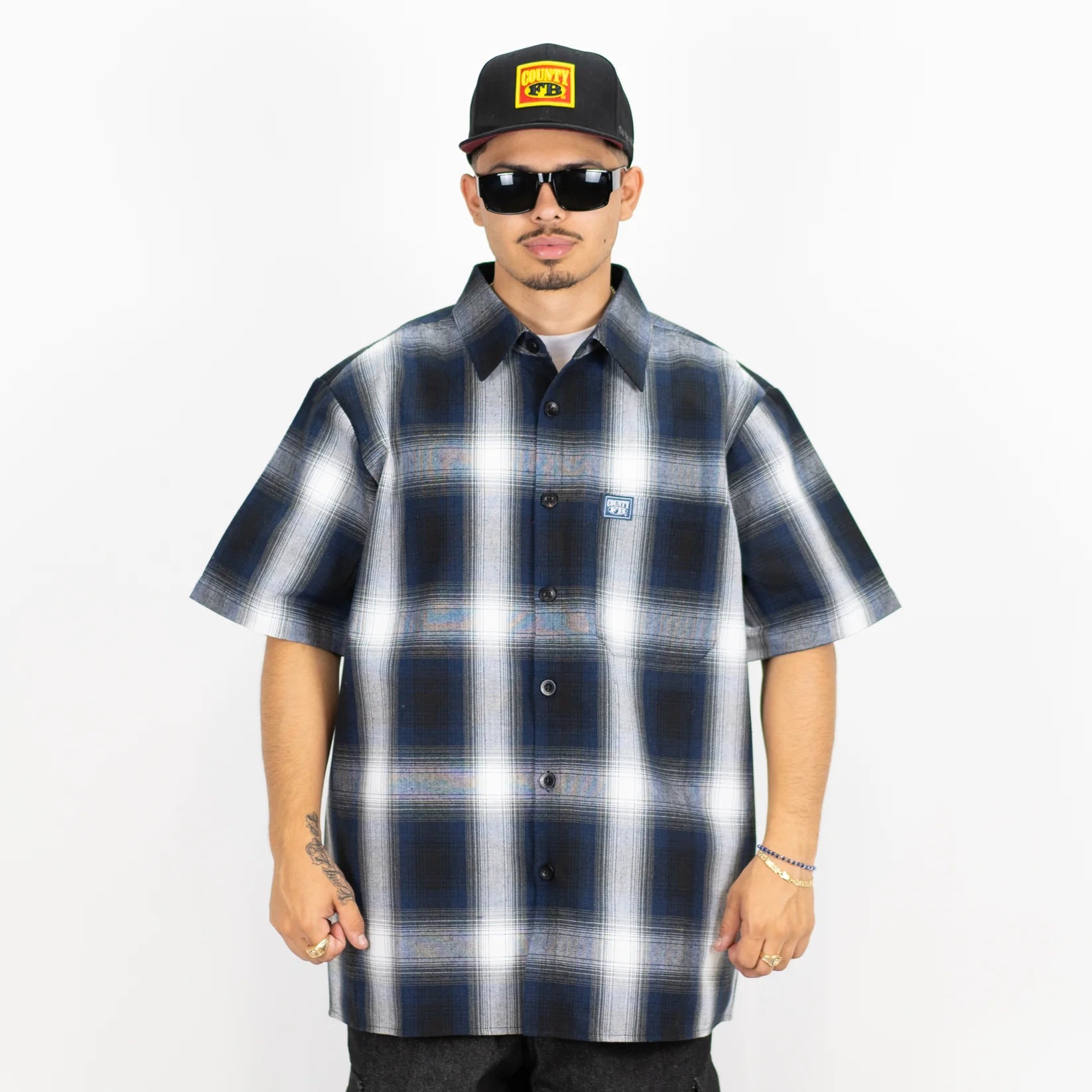 FB County Short Sleeve Checker Flannel Shirt