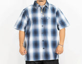 FB County Short Sleeve Checker Flannel Shirt Blue / White