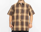 FB County Short Sleeve Checker Flannel Shirt Brown / Tan