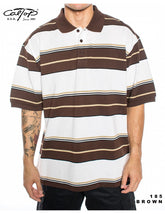 Cal Top Pique Stripe Polo