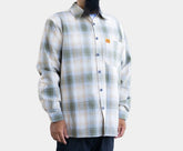 FB County Long Sleeve Checker Flannel Shirt Grey / White