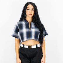 FB County Checker Zip Crop Top FB County Checker Zip Crop Top